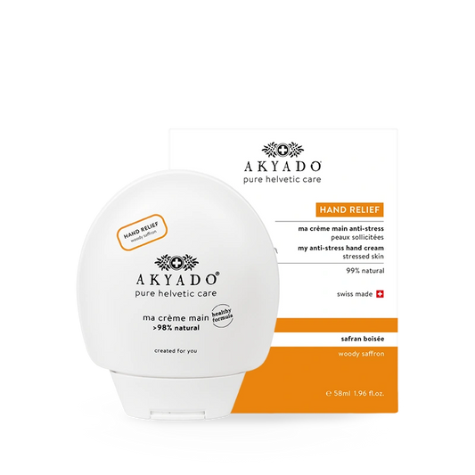 crème mains Hand Relief 58 ml, parfum boisé, thé blanc, antioxydante, anti-stress, régénérante