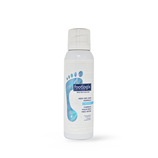 mousse Footlogix F3, peau très sèche, hydratation intense, pieds diabétiques