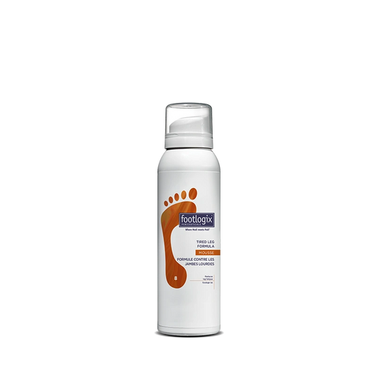 mousse Footlogix F8, jambes lourdes, bas de contention, soulagement immédiat