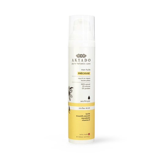 huile précieuse corps Fleur de Lait, macadamia, vitamine E, hydratante, nourrissante, peau douce