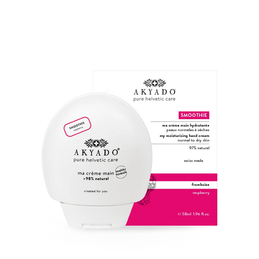 crème mains Smoothie 58 ml, framboise sauvage, hydratante, sans film gras, ongles