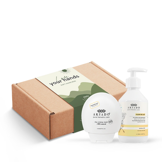 coffret Soft Hand Box, crème mains hydratante, peaux irritées, croissance des ongles, sans parabènes
