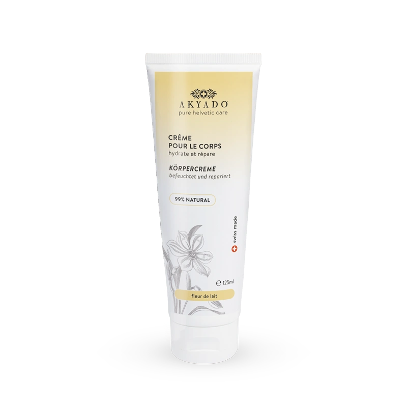crème corps Fleur de Lait, nourrissante, apaisante, peaux fragilisées, flacon pompe Airless