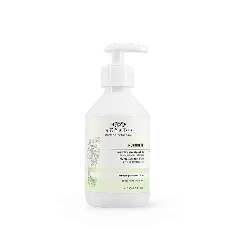 Crème pieds Nutriness, karité, urée, huile de ricin, hydratante, réparatrice