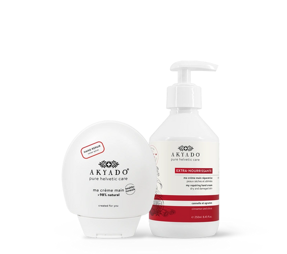 crème mains extra-nourrissante duo pack, hydratation profonde, régénérante, protection hivernale, peaux irritées