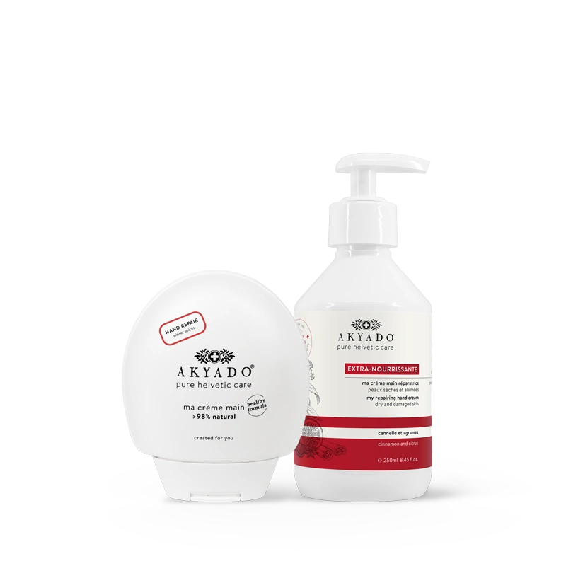 crème mains extra-nourrissante duo pack, hydratation profonde, régénérante, protection hivernale, peaux irritées