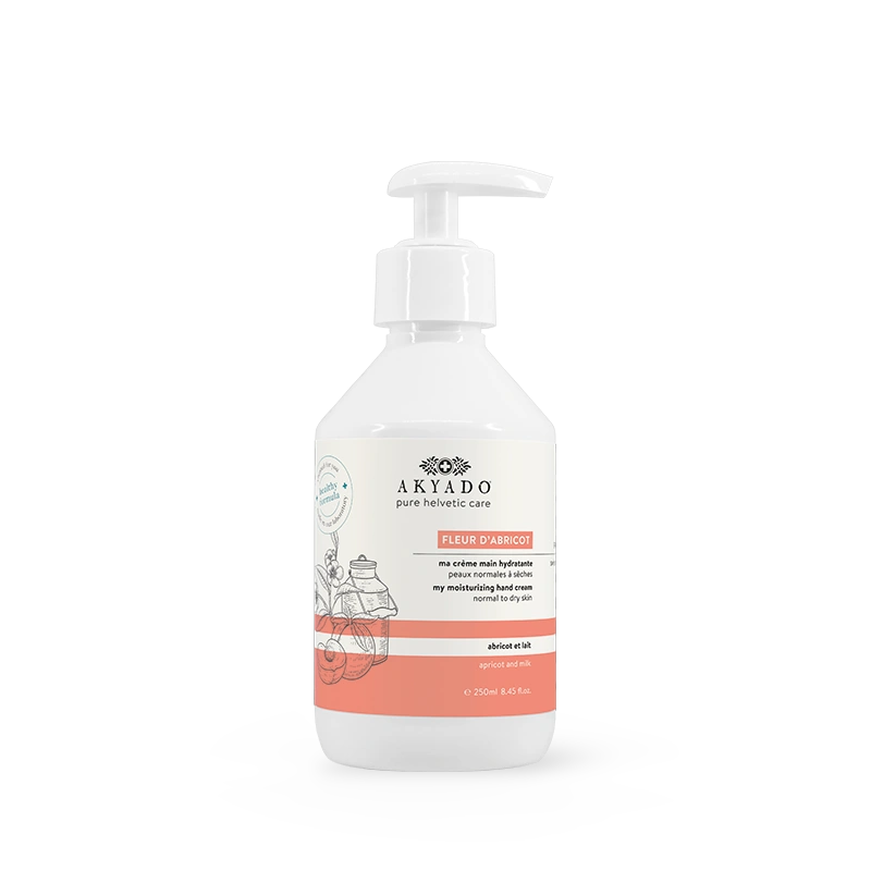Handcreme Aprikosenblüte 250 ml, feuchtigkeitsspendend, natürlich, in der Schweiz hergestellt, ohne Parabene