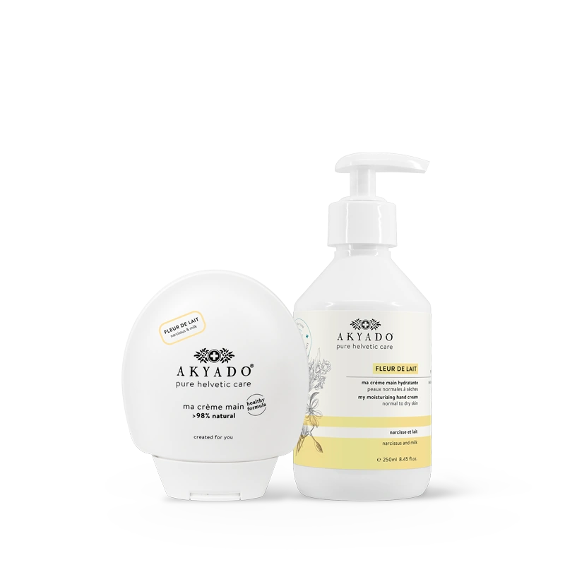 crème mains Fleur de Lait duo pack, parfum sucré, floral, hydratante, mains douces