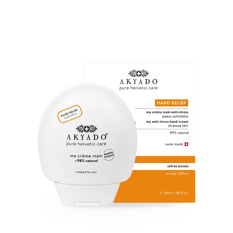 crème mains Hand Relief 58 ml, parfum boisé, thé blanc, antioxydante, anti-stress, régénérante