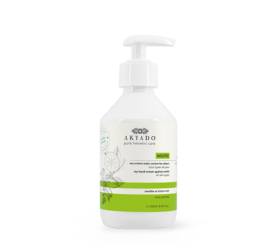 crème mains Mojito 250 ml, citron vert, menthe, hydratante, parfum frais, mains
