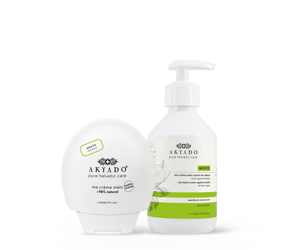 crème mains Mojito duo pack, citron vert, menthe, hydratante, parfum frais, mains