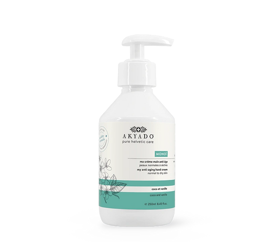 crème mains Monoï 250 ml, vanille de tiaré, hydratante, nourrissante, mains douces