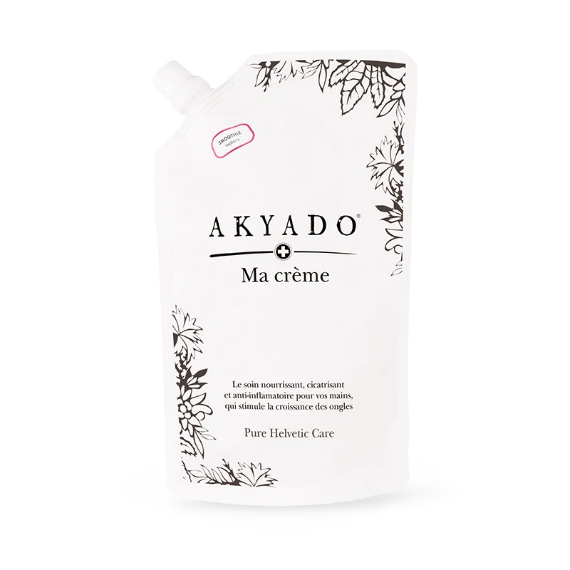 crème mains Smoothie 500 ml, framboise sauvage, hydratante, sans film gras, ongles