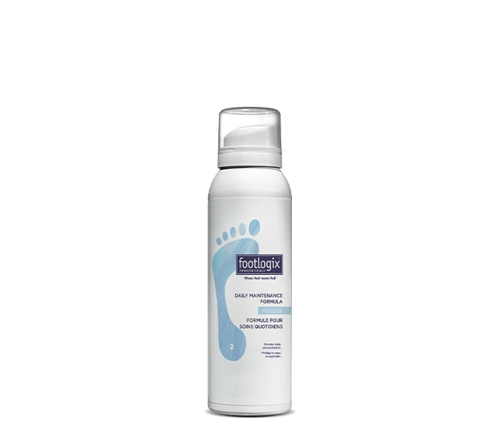 mousse Footlogix F2, soin quotidien, peaux normales à sèches, hydratant, pieds