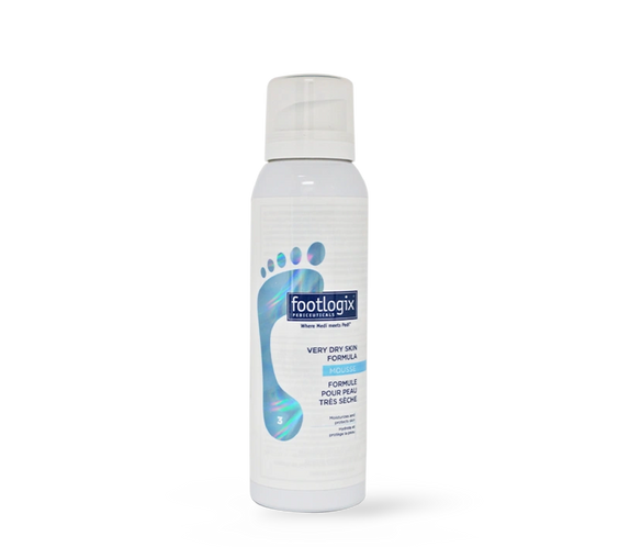 mousse Footlogix F3, peau très sèche, hydratation intense, pieds diabétiques