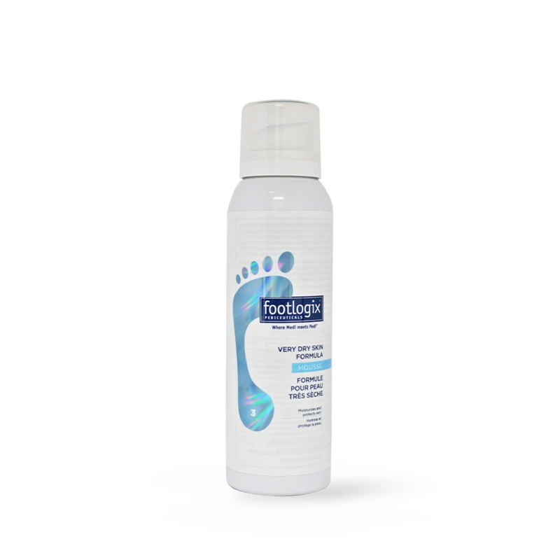mousse Footlogix F3, peau très sèche, hydratation intense, pieds diabétiques