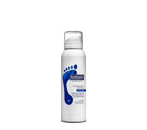 mousse Footlogix F3+, peau craquelée, pieds secs, callosités