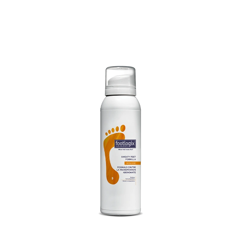 Mousse Footlogix F5, transpiration excessive, écorce de chêne, sauge, pieds