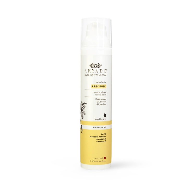 huile précieuse corps Fleur de Lait, macadamia, vitamine E, hydratante, nourrissante, peau douce