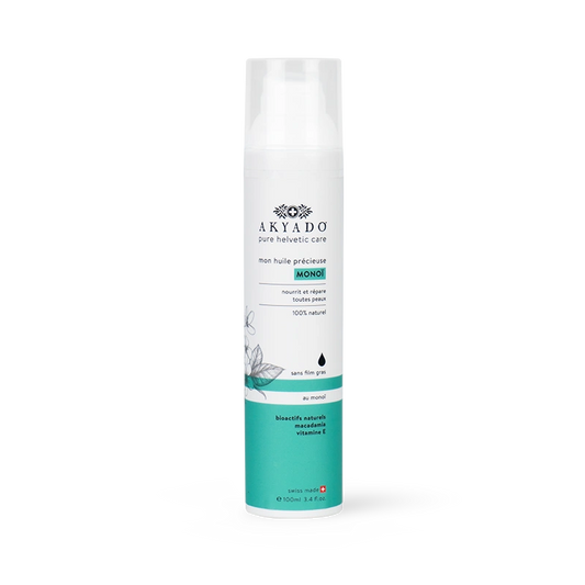 huile précieuse corps Monoï, fleurs de tiaré, fabriquée en Suisse, peau et cheveux, parfum exotique