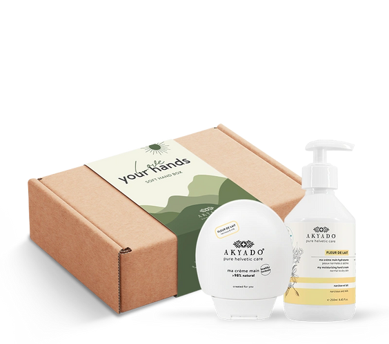 coffret Soft Hand Box, crème mains hydratante, peaux irritées, croissance des ongles, sans parabènes